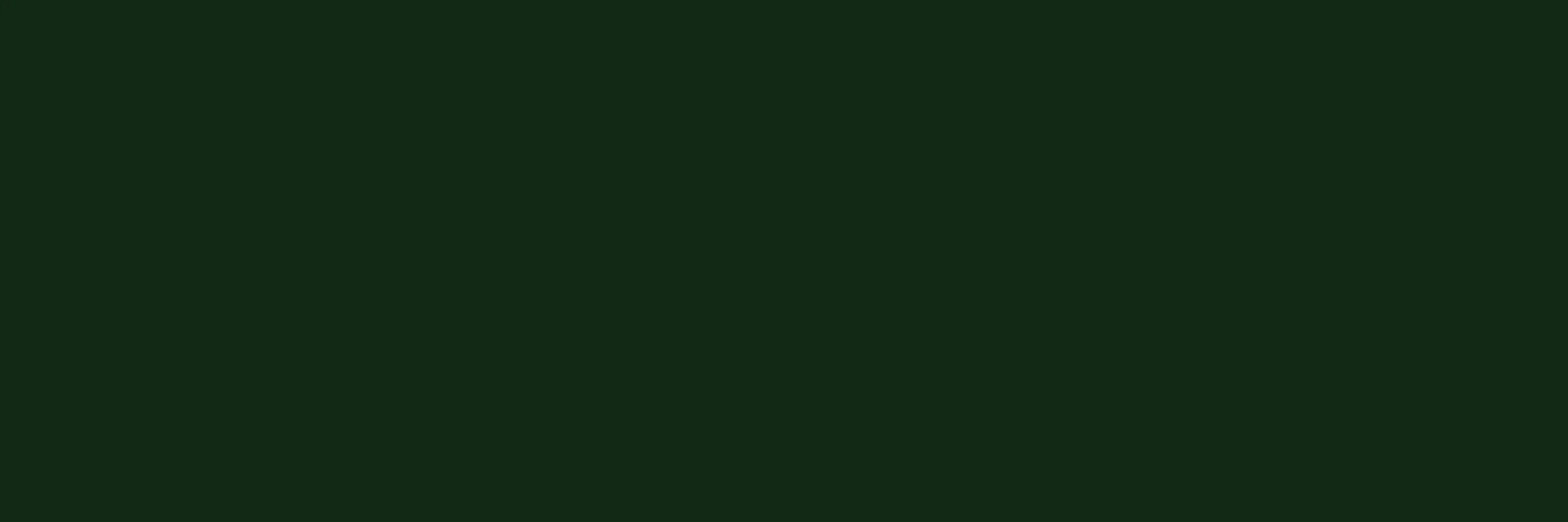 Solid dark green background, minimalist color swatch