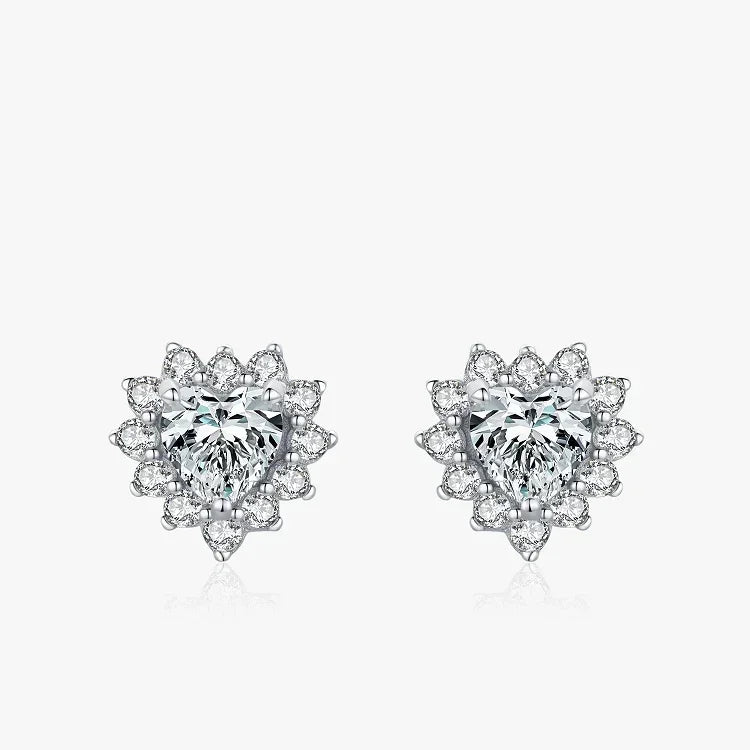 Romantic Heart Zircon Earrings - TM & Co. Jewels