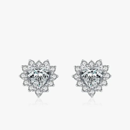 Romantic Heart Zircon Earrings - TM & Co. Jewels