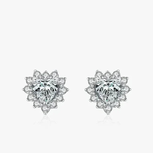 Romantic Heart Zircon Earrings - TM & Co. Jewels