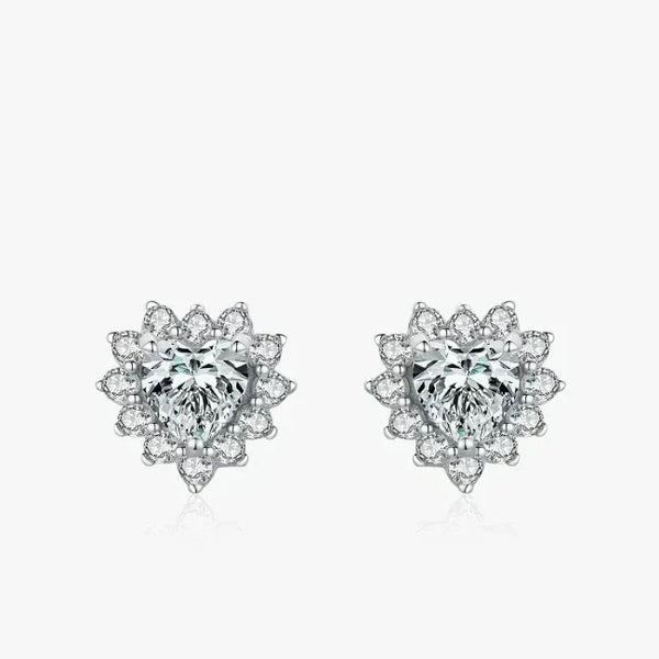 Romantic Heart Zircon Earrings - TM & Co. Jewels