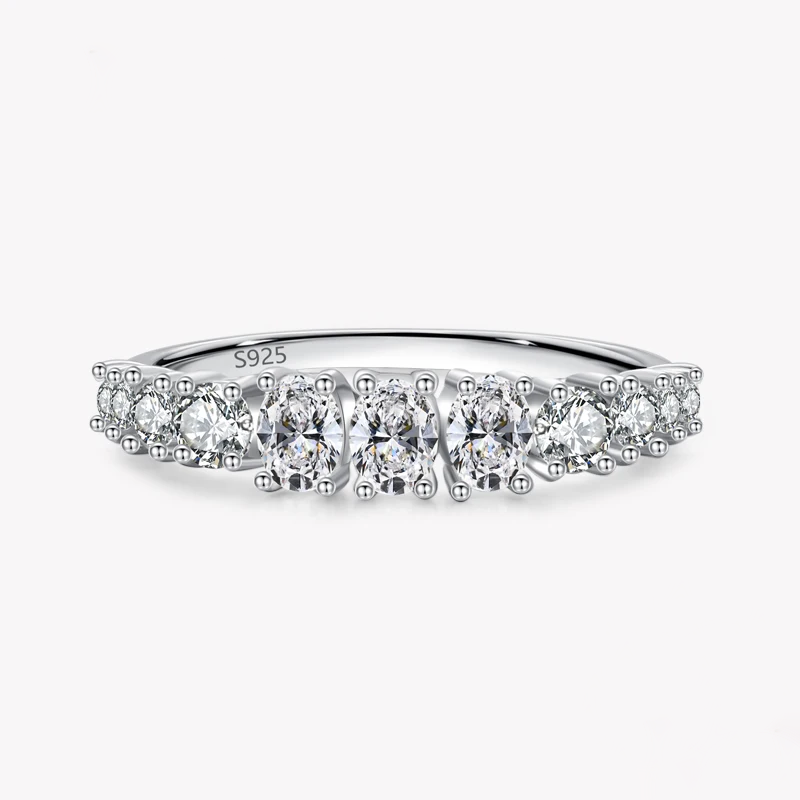 Bague en argent sterling avec éclat émeraude