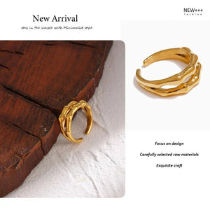 Rope Loop Steel Ring - TM & CO. JEWELS 