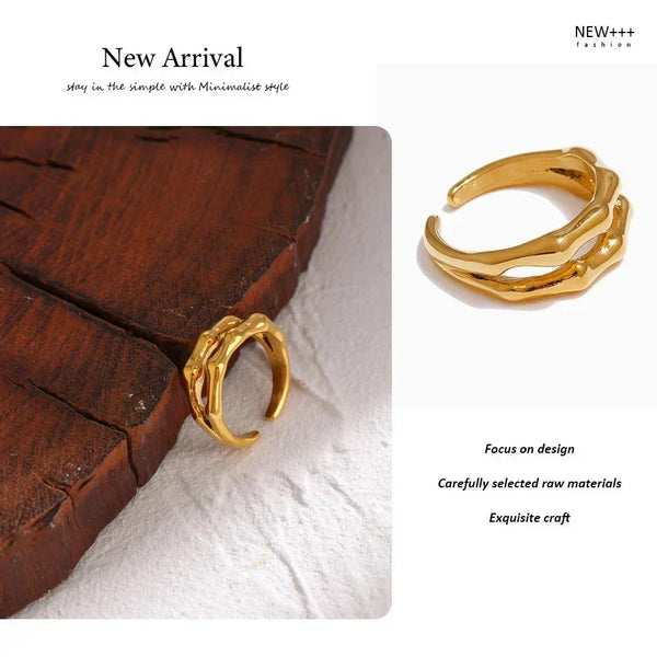Rope Loop Steel Ring - TM & CO. JEWELS 