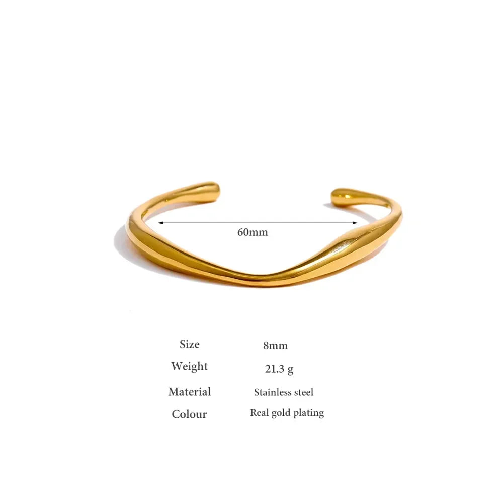 Gilded Essence Minimalist Bangle - TM & Co. Jewels