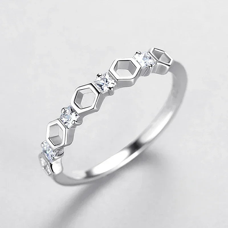 Hexagonal Honey Sterling Ring - TM & Co. Jewels