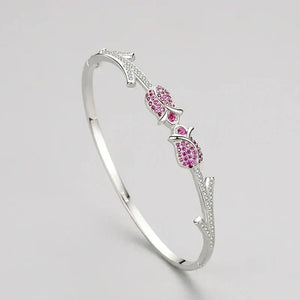 Petal Kiss Sterling Charm Bracelet - TM & Co. Jewels