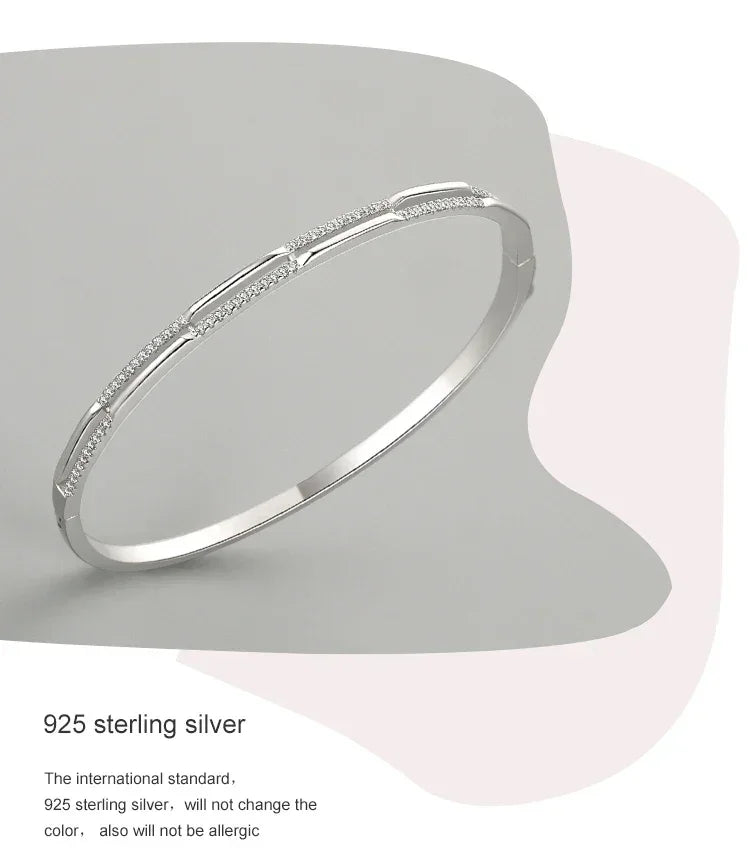 Crystal Line Sterling Bracelet - TM & Co. Jewels