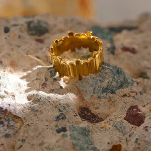 Golden Edge Geometric Ring - TM & Co. Jewels