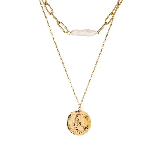 Coin Luxe Natural Pearl Necklace - TM & Co. Jewels