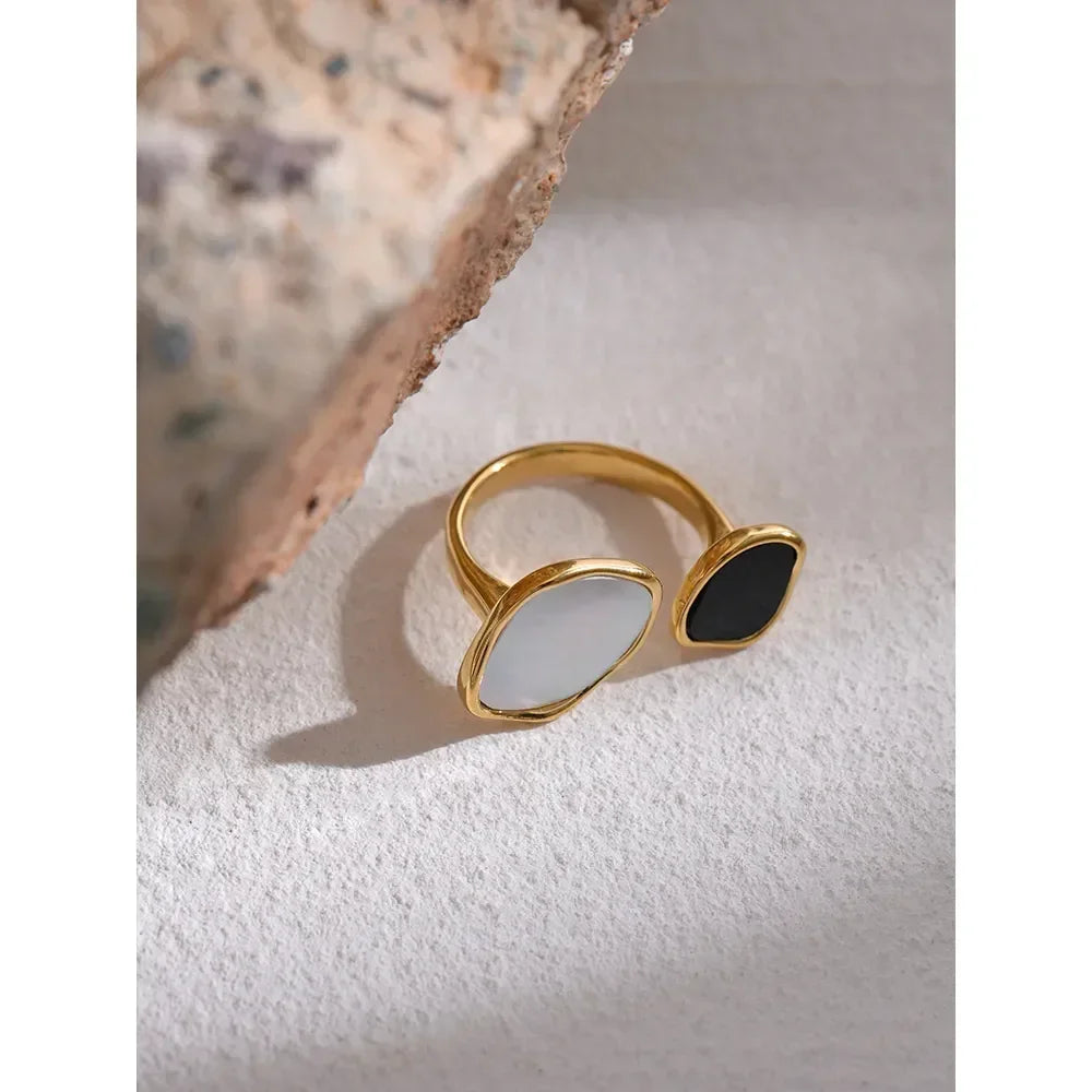 Marine Shell Geometry Ring - TM & Co. Jewels
