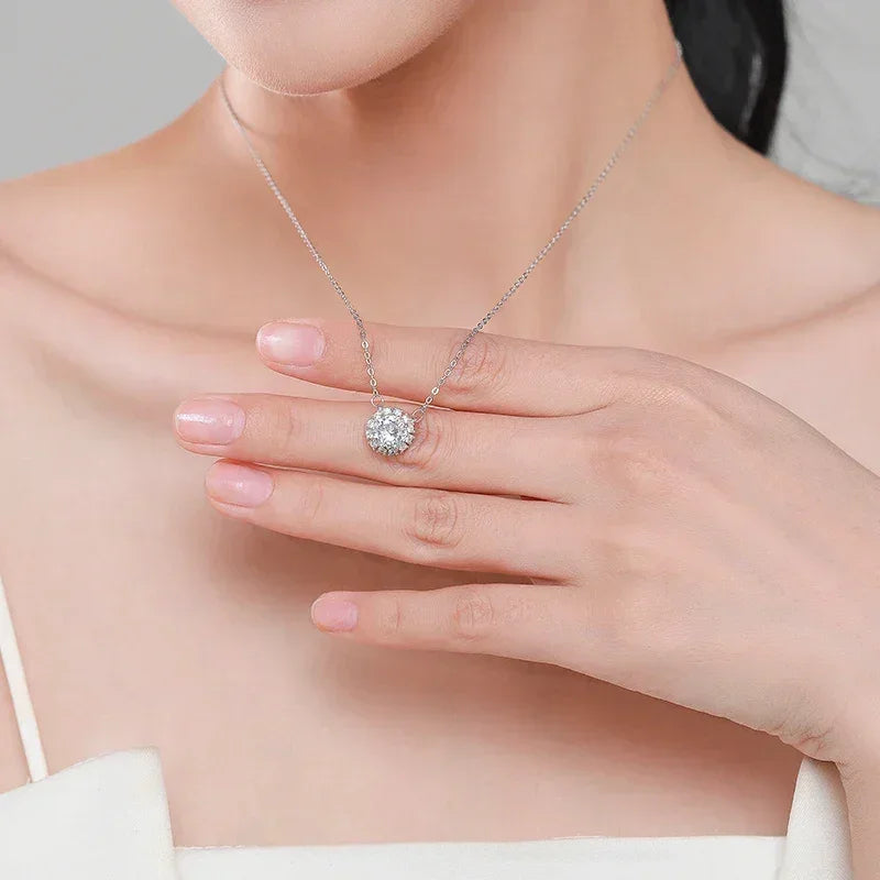 Luminous Circle Sterling Necklace - TM & Co. Jewels