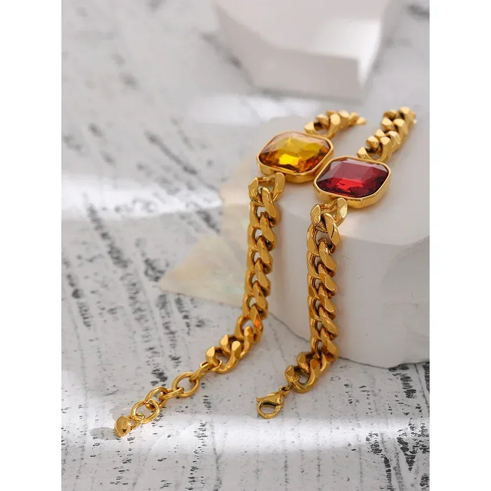 Cherry Charisma Gold Chain Bangle - TM & Co. Jewels