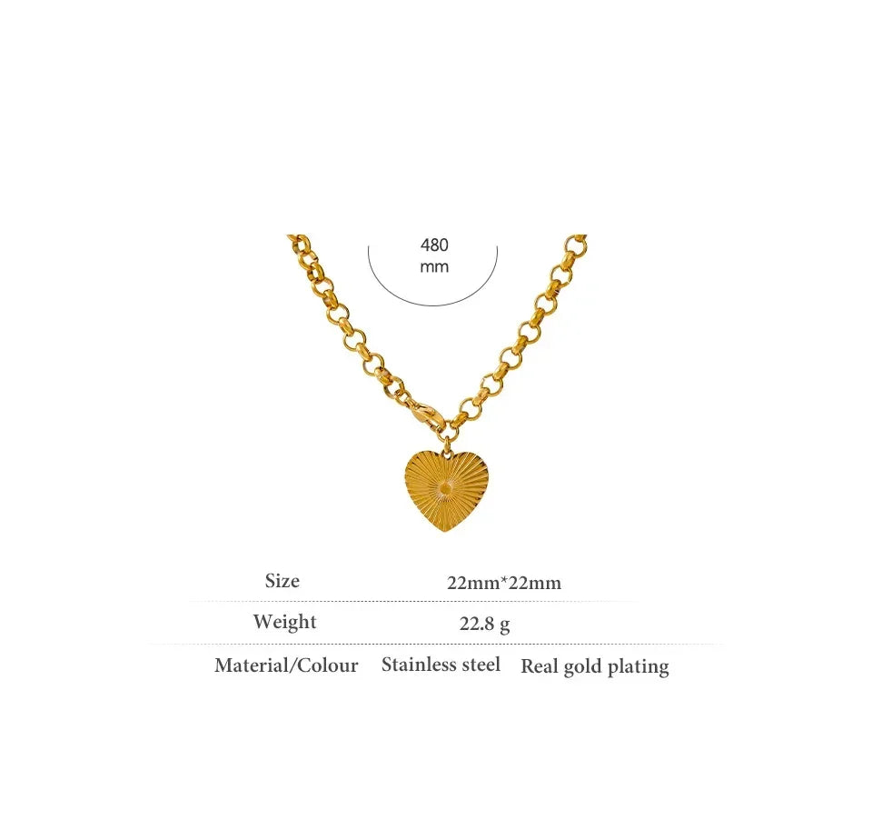 Rose Bloom Heart Necklace - TM & Co. Jewels