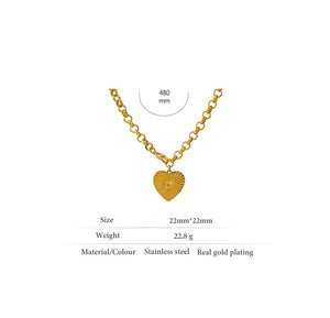 Rose Bloom Heart Necklace - TM & Co. Jewels