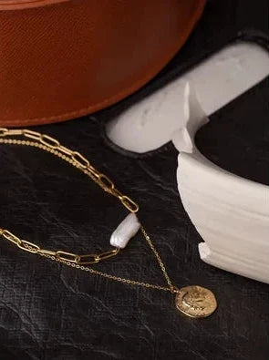 Coin Luxe Natural Pearl Necklace - TM & Co. Jewels