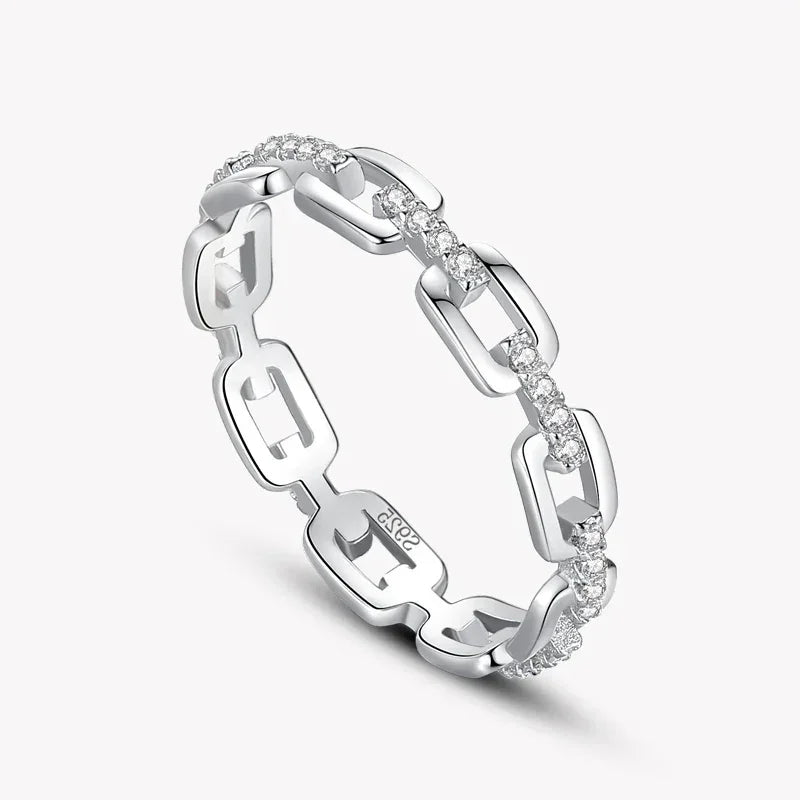 Harmony in Hollow Silver Finger Ring - TM & Co. Jewels