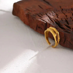 Rope Loop Steel Ring - TM & CO. JEWELS 