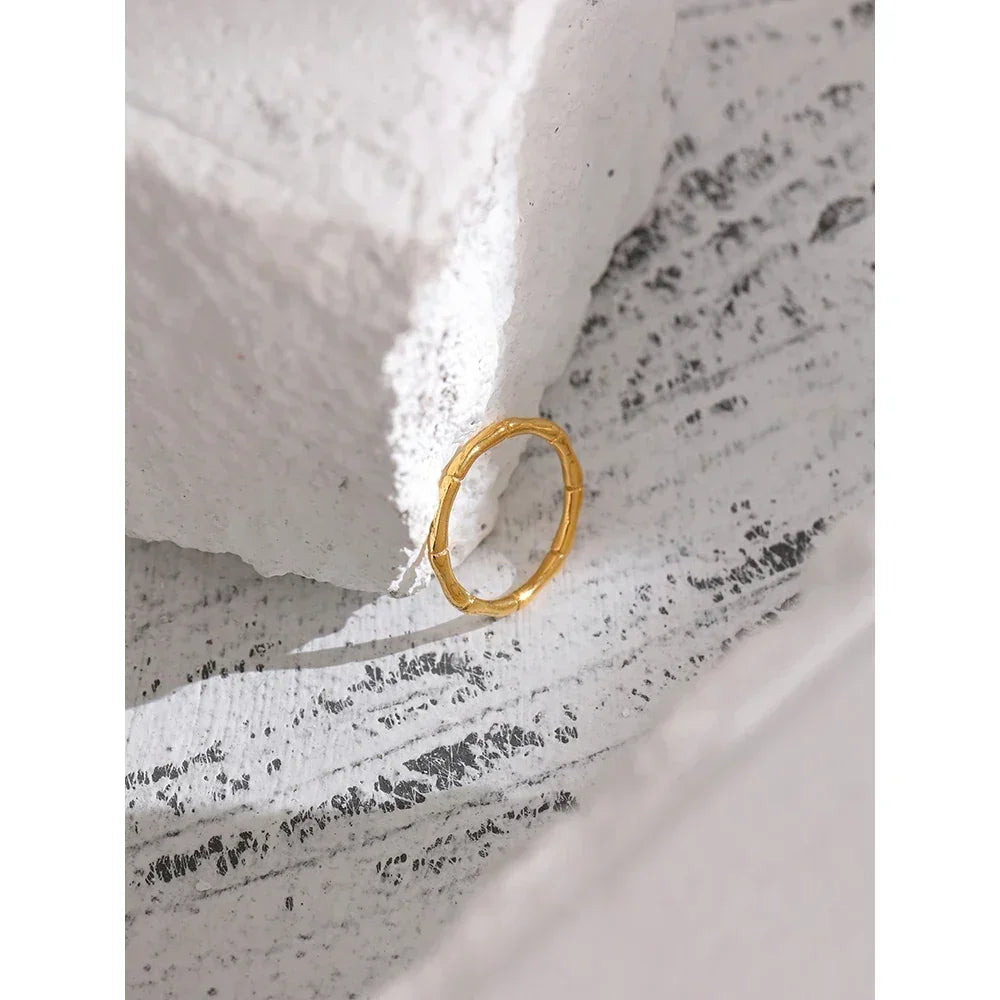 Golden Bamboo Harmony Ring - TM & Co. Jewels