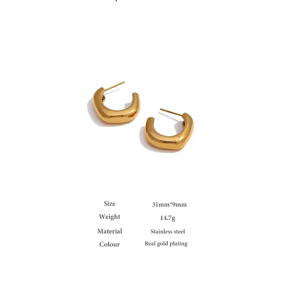 Modern Metallic Statement Studs - TM & Co. Jewels