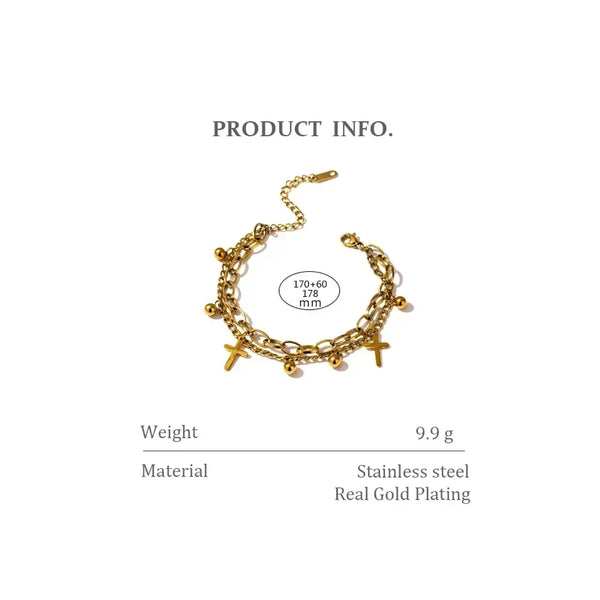 Divine Harmony Cross Bracelet - TM & Co. Jewels