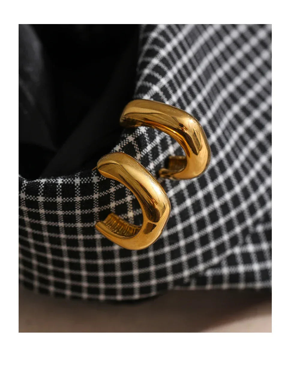 Modern Metallic Statement Studs - TM & Co. Jewels