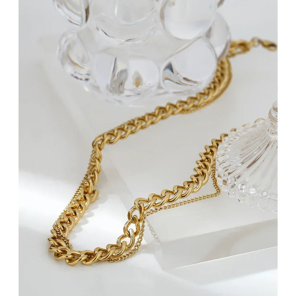 Golden Trend CollarDuo Charm Necklace - TM & Co. Jewels