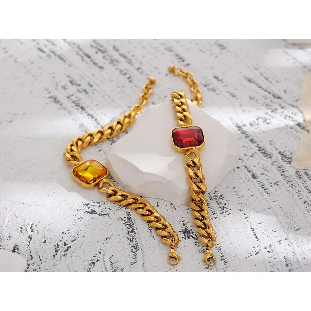 Cherry Charisma Gold Chain Bangle - TM & Co. Jewels