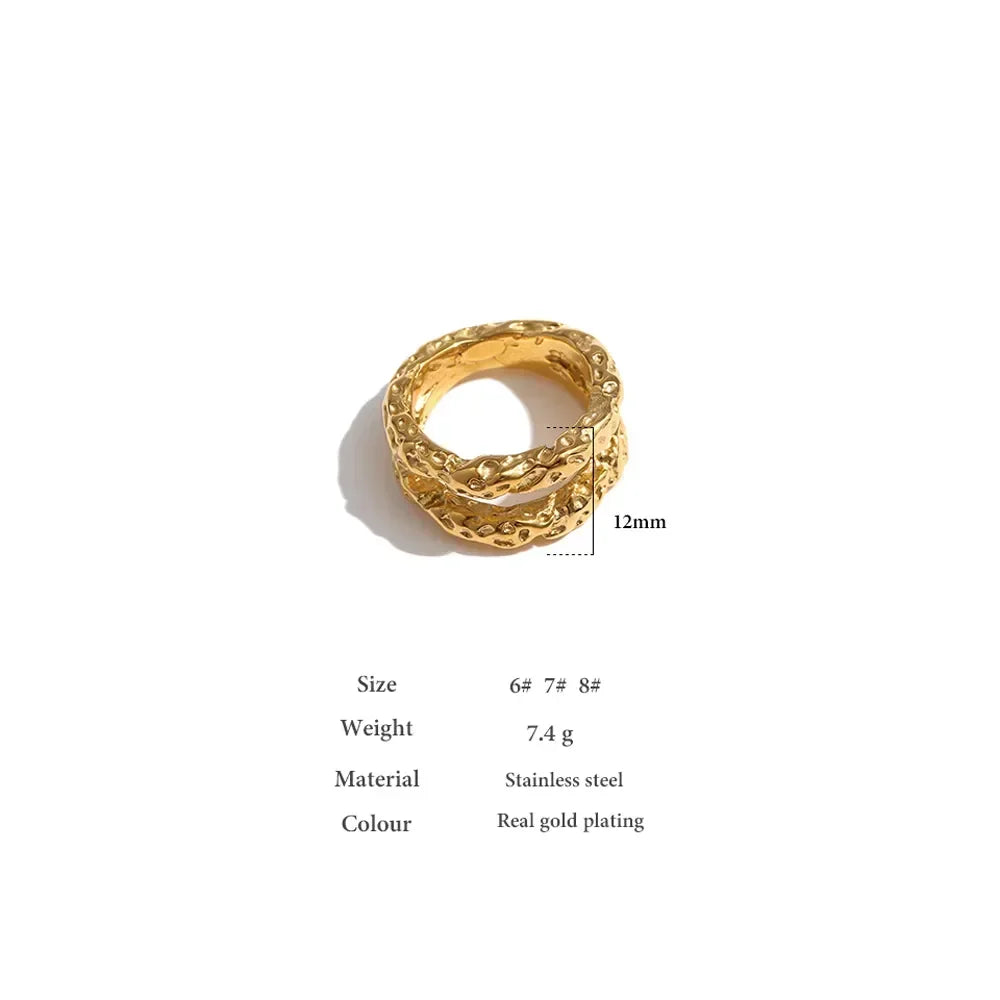 Olivia's Gold Textured Ring - TM & Co. Jewels