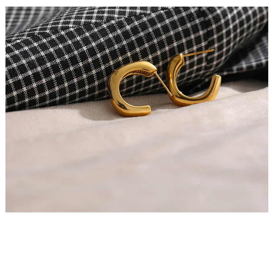Modern Metallic Statement Studs - TM & Co. Jewels