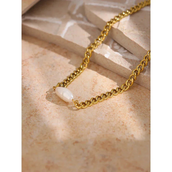 Lustrous Pearl Necklace - TM & CO. JEWELS 