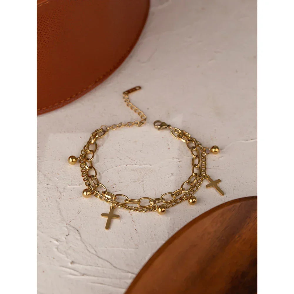 Divine Harmony Cross Bracelet - TM & Co. Jewels