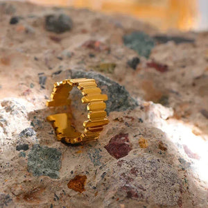 Golden Edge Geometric Ring - TM & Co. Jewels