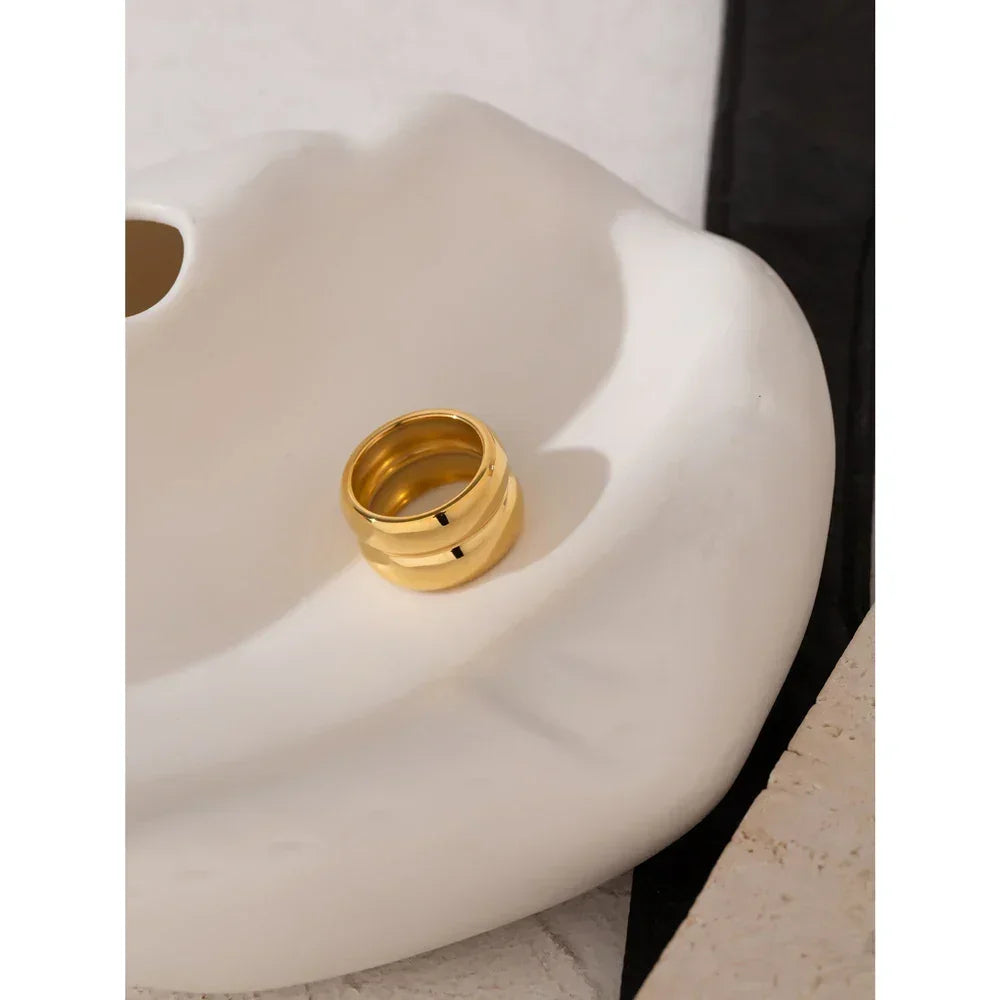Golden Simplicity Fusion Ring - TM & Co. Jewels