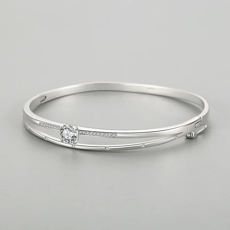 Crystal Cascade Sterling Silver Bracelet - TM & Co. Jewels