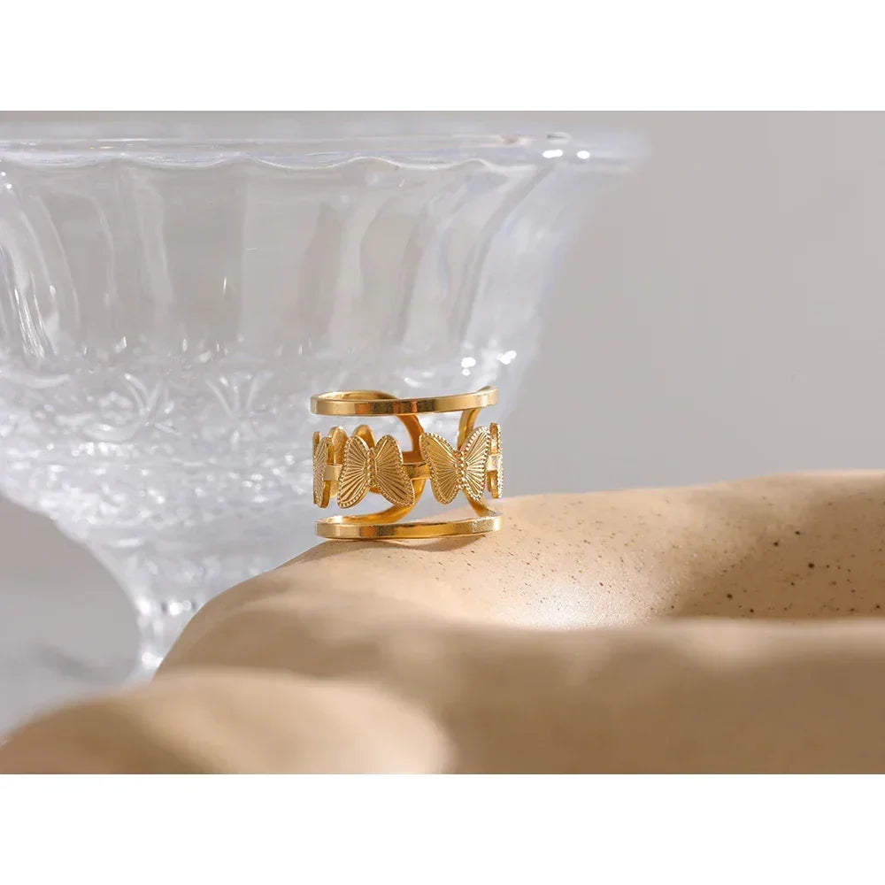 Gilded Wing Butterfly Ring - TM & Co. Jewels