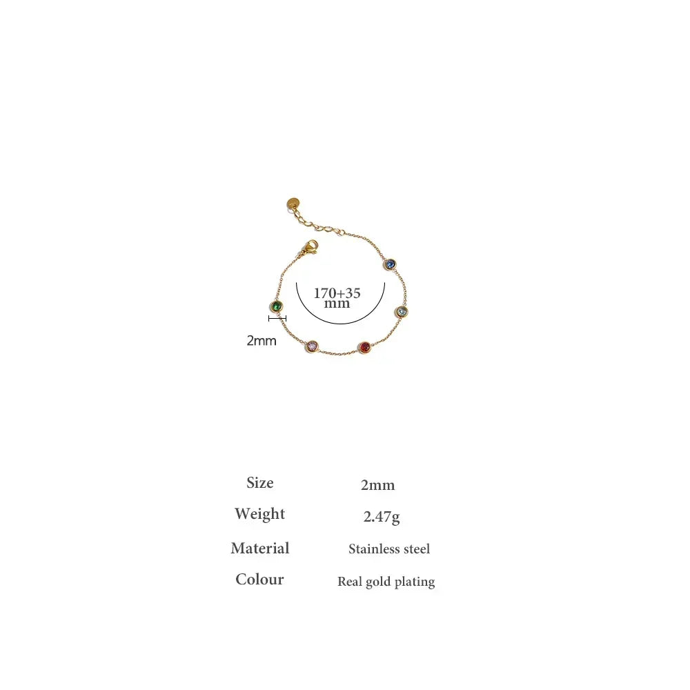 Sophia's Spectrum Charm Bracelet - TM & Co. Jewels