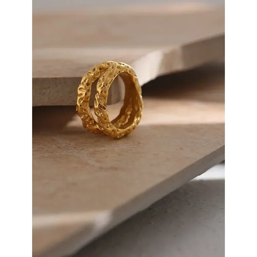 Olivia's Gold Textured Ring - TM & Co. Jewels