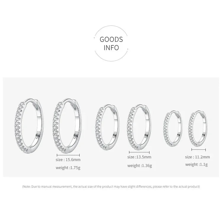 Crystal Whisper Silver Hoops - TM & Co. Jewels