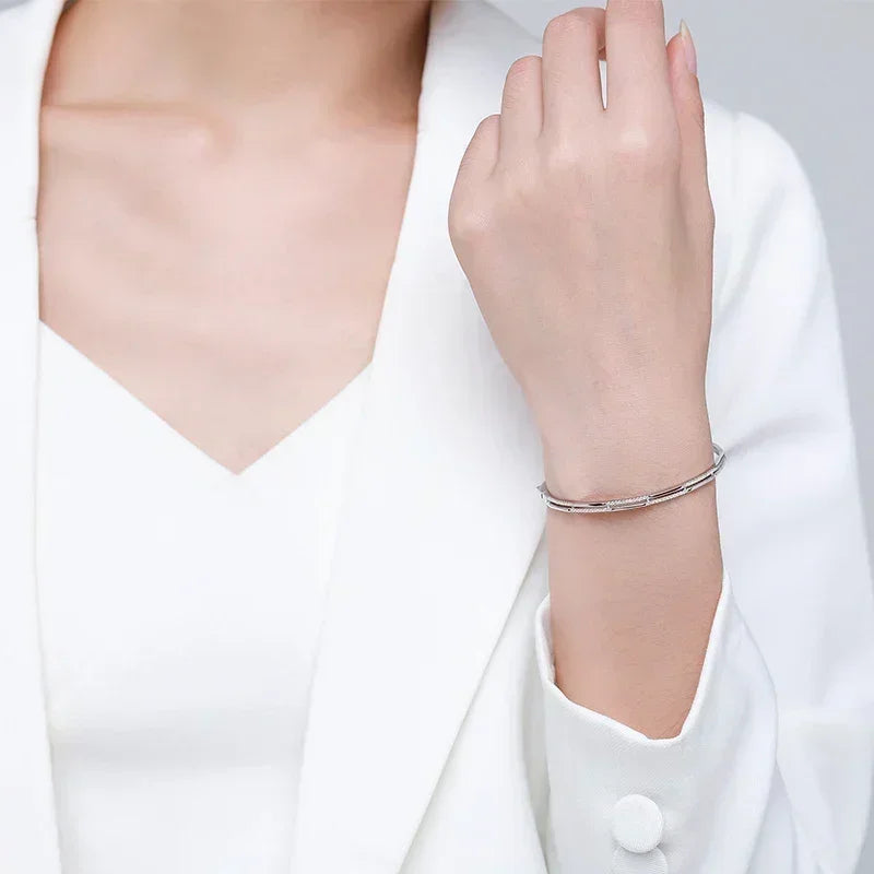 Crystal Line Sterling Bracelet - TM & Co. Jewels