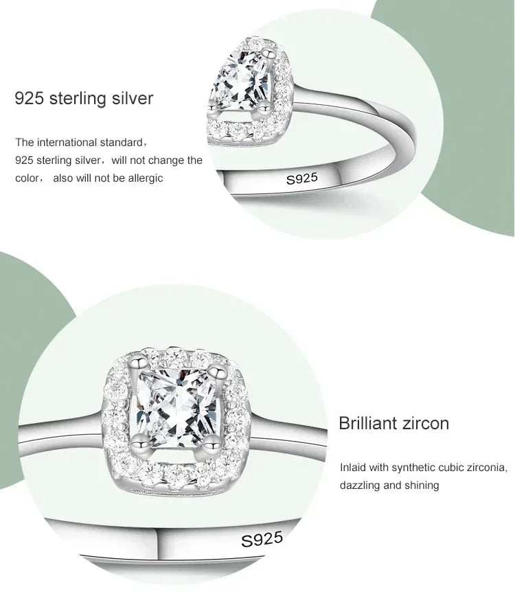 Luxury Square Zircon Ring - TM & Co. Jewels