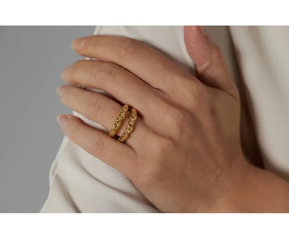 Olivia's Gold Textured Ring - TM & Co. Jewels