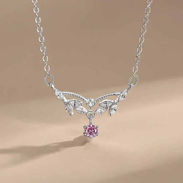 Pink Zircon Luck Charm Necklace - TM & Co. Jewels