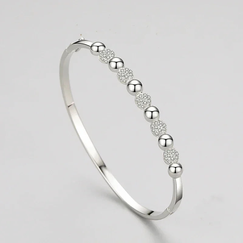 Sparkling Silver Halo Bracelet - TM & Co. Jewels