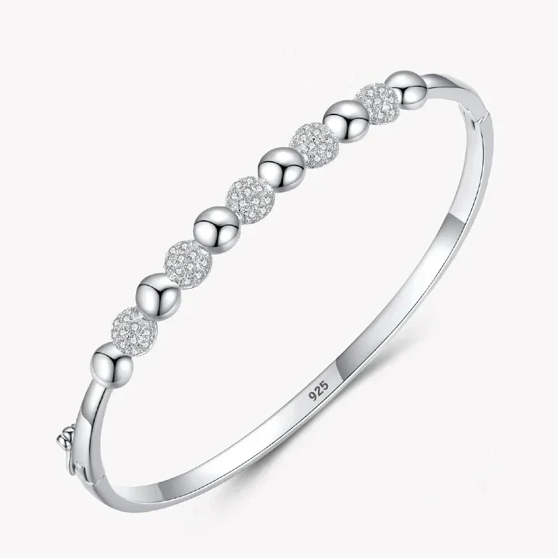 Sparkling Silver Halo Bracelet - TM & Co. Jewels