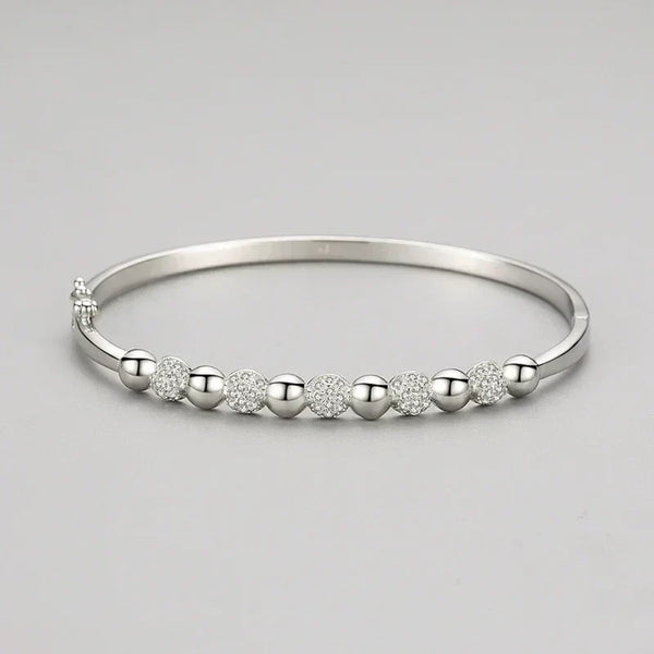 Sparkling Silver Halo Bracelet - TM & Co. Jewels