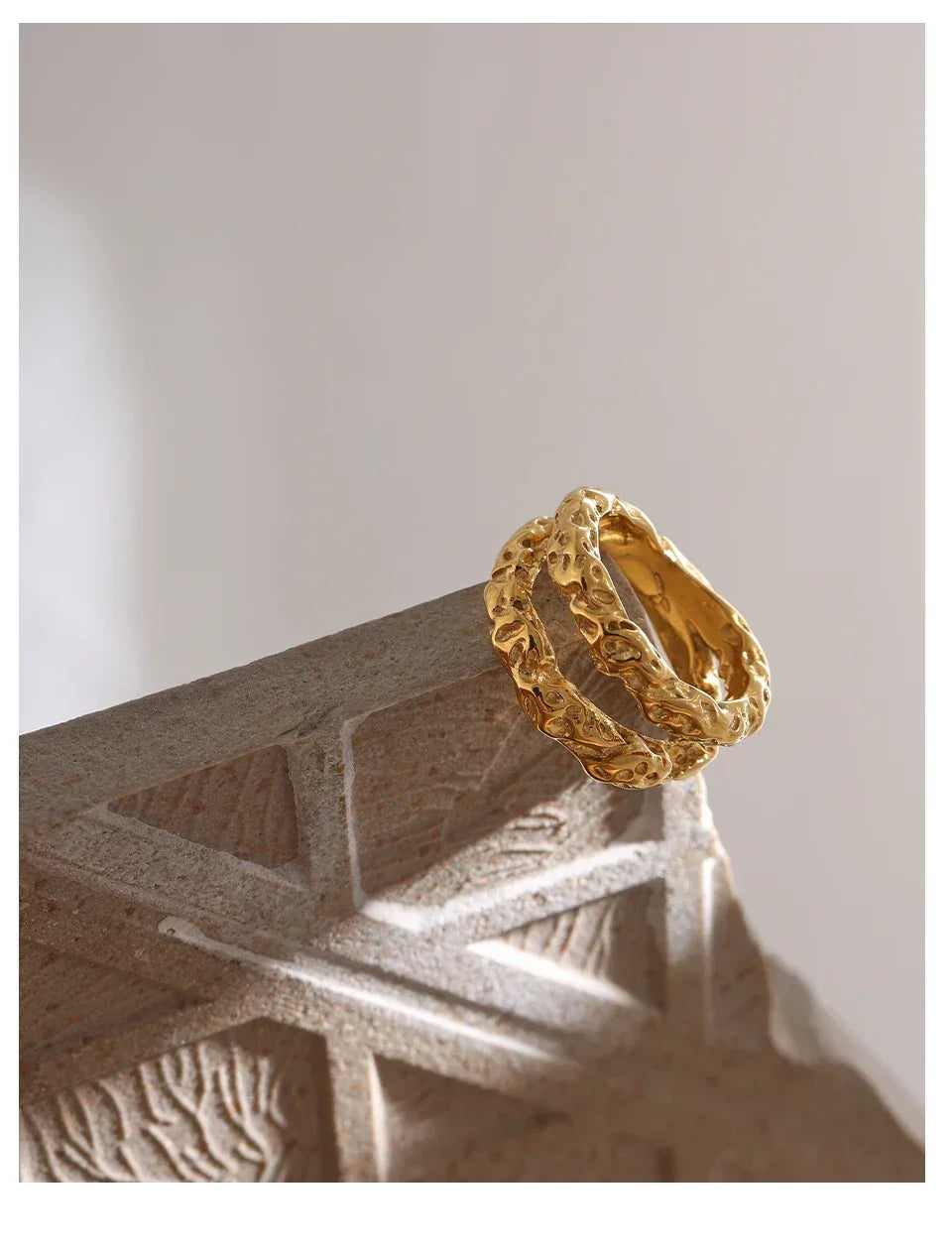 Olivia's Gold Textured Ring - TM & Co. Jewels
