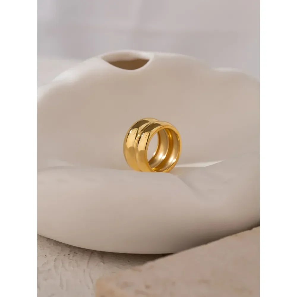 Golden Simplicity Fusion Ring - TM & Co. Jewels