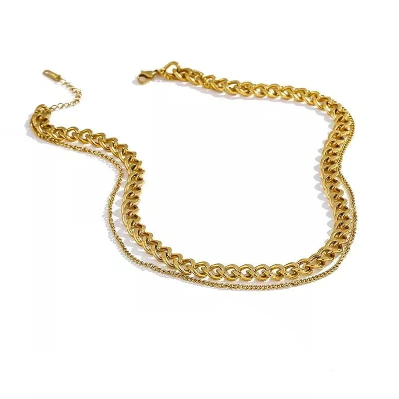 Golden Trend CollarDuo Charm Necklace - TM & Co. Jewels