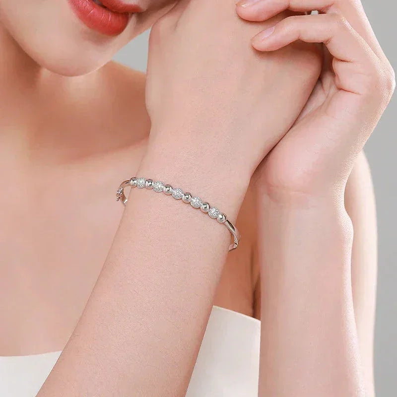 Sparkling Silver Halo Bracelet - TM & Co. Jewels